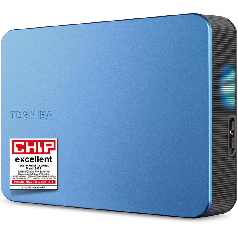 Toshiba Hdd 4tb Extern 2 5'' Blue 6 4cm 2 5'' Usb3.2 Gen1 Canvio Flex