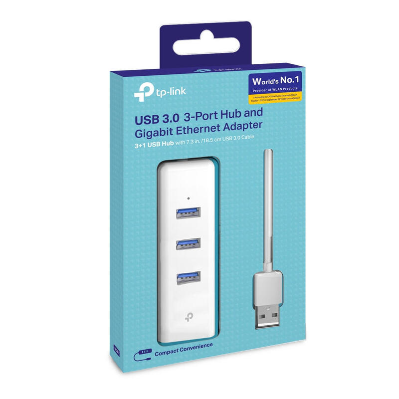 Tp-Link Conversor Ue330 De Usb3.0 A Ethernet Gigabit Con Hub 3p Usb3.0