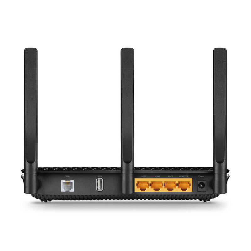 Tp-Link Modem Router Wifi Dualband Vdsl/Adsl Vr600 Ac1300 300mbps En 2,4ghz Y 1300mbps En 5ghz 1p Giga 1xusb 3 Antenas Desmontables