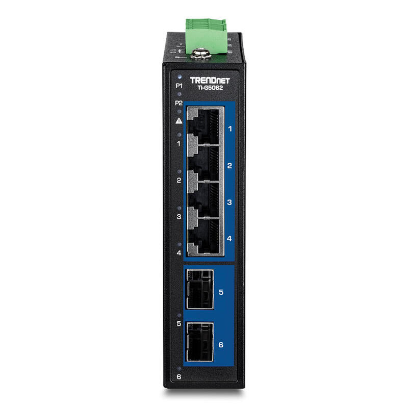Trendnet 6-Port Industrial 2.5g Din-Rail Switch With 10g Sfp