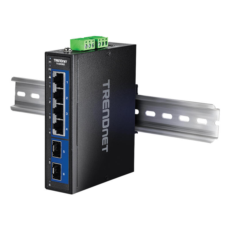 Trendnet 6-Port Industrial 2.5g Din-Rail Switch With 10g Sfp