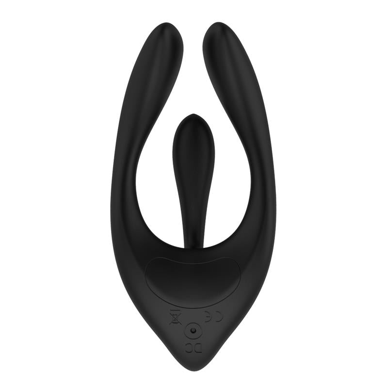 Trimer Estimulador Multifunción Para Parejas Y Masturbación Usb Silicona Negro