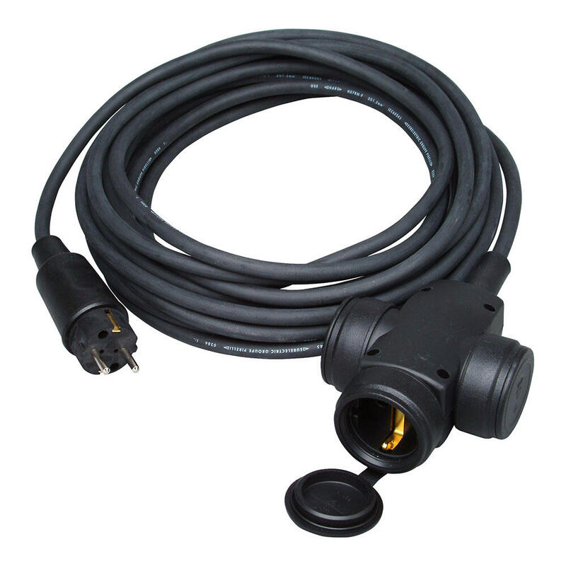 Triple Aereo Bipolar H07rn-F 3g1,5mm² Con Clavija, 10m. Kopp