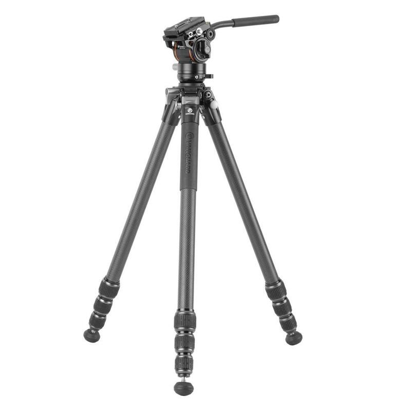 Trípode Vanguard Alta Pro 3vl 264cv14 De Vídeo De Carbono, Rótula Veo Pv-14 Y Base Niveladora