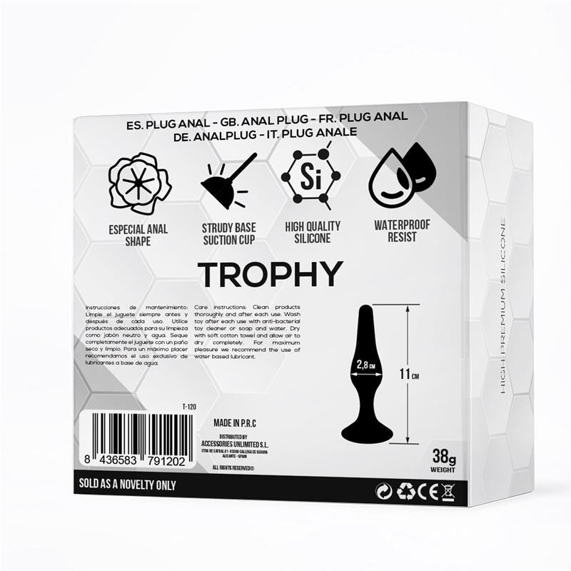 Trophy Plug Anal 11 Cm Silicona Negro