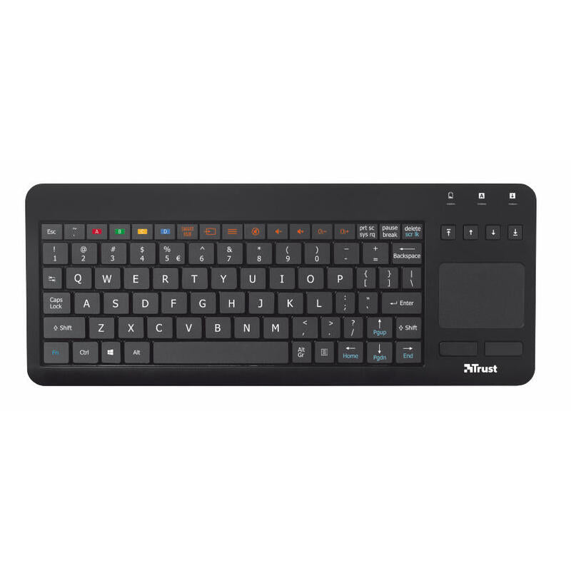 Trust Teclado Touchpad Sento Español Qwerty Inalambrico Negro 20062