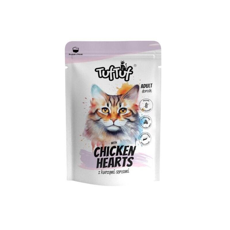 Tuf Tuf With Chicken Hearts - Comida Húmeda Para Gatos - 100g