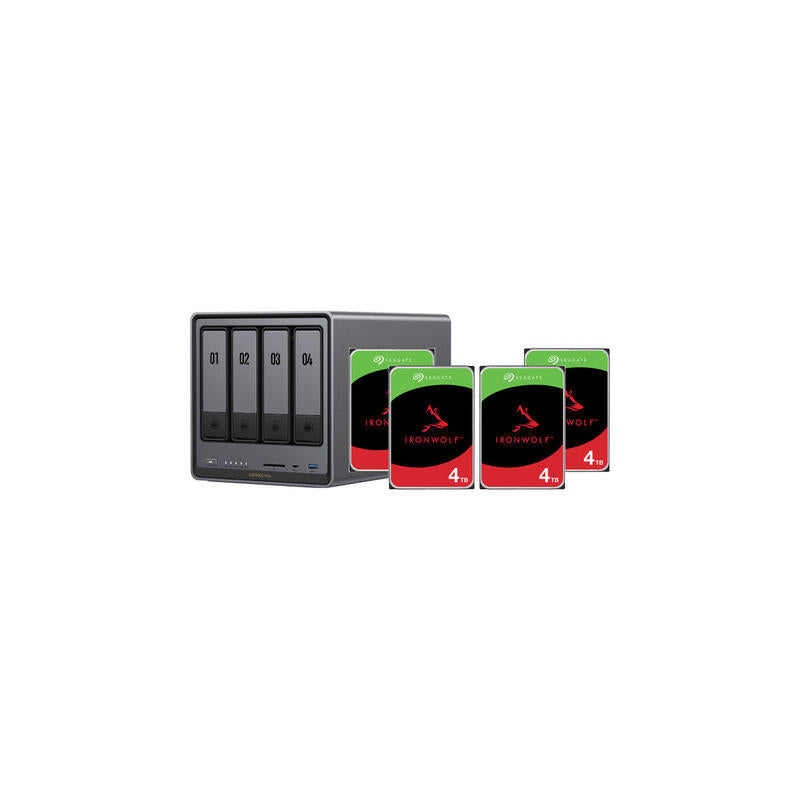 Ugreen Dx4800 Plus + 4x 4 Tb Seagate Ironwolf Hdd Bundle Ugrsea4