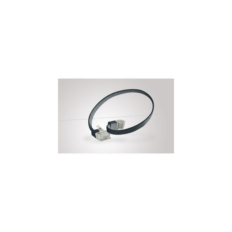 Ultra Flaches Cable De Red U/Utp Cat 6 Negro 5,0m