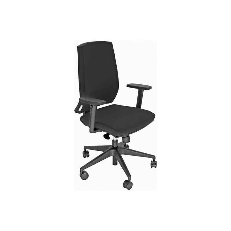 Unisit Silla Larissa Giratoria Sincro C/Ruedas (Incluye Brazos) Tejido Negro