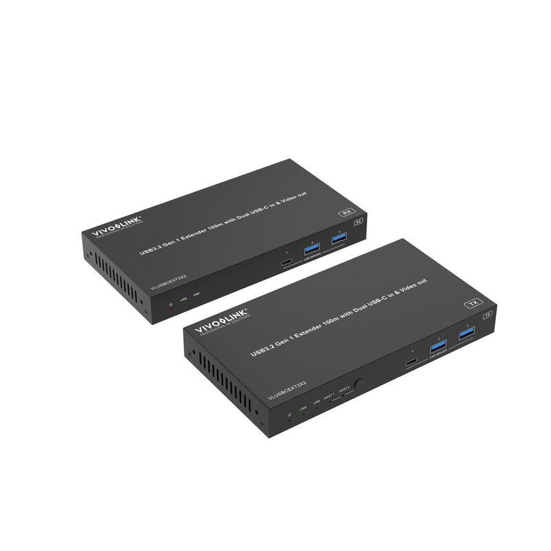 Usb3.2 Gen 1 Extender (100m) With Dual Usb-C In & Video