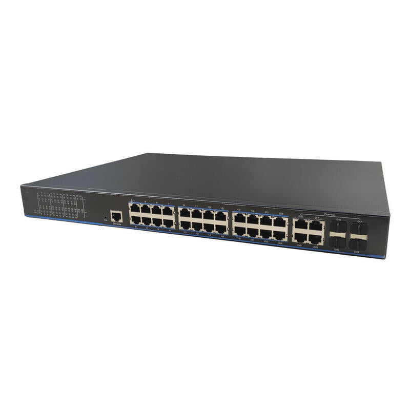 Utepo Utp3328ts-Psb-L2 Switch Poe 24 Puertos Gigabit + 4 Uplink Gigabit Combo (Rj45/Sfp) 280w 802.3af/At 6kv Manejable Layer2