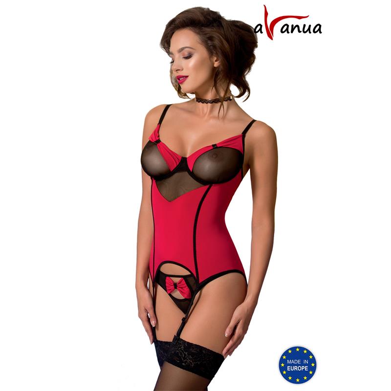 Corsé Valentin Rojo/Negro Talla (Interno):S/M