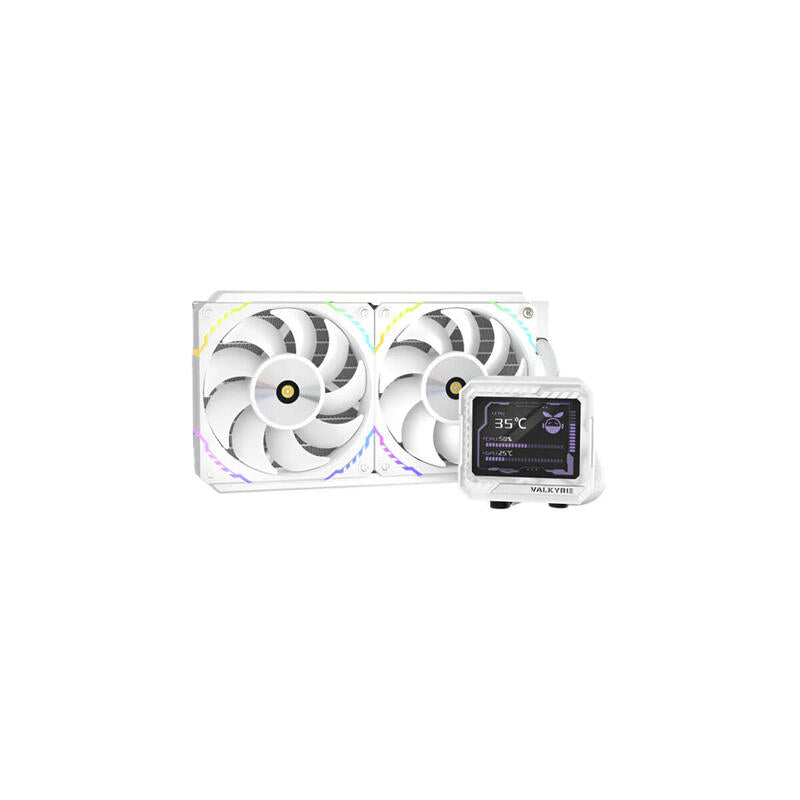 Refrigeración Liquida Cpu Valkyrie V240 Lcd, Blanco Vk-Aiov240w