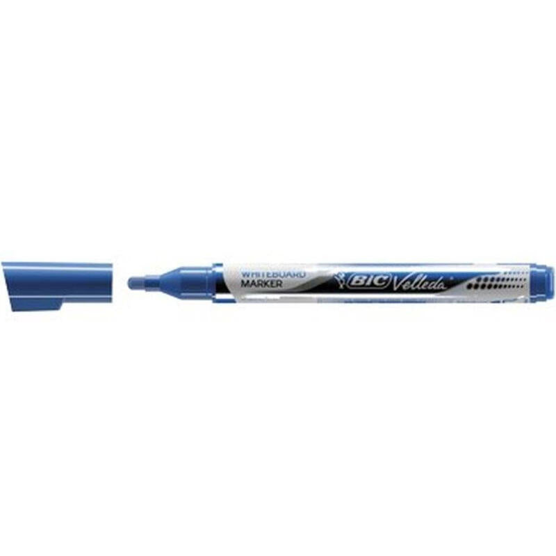 Velleda Marcador Pizarra Blanca Pocket Punta Redonda Azul Caja -12u-
