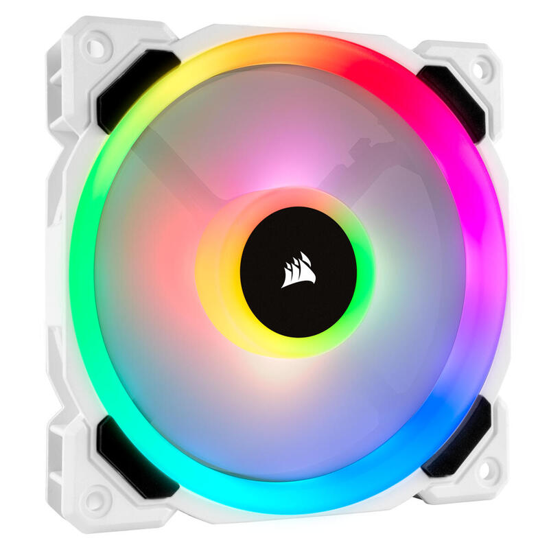 Ventilador Caja Corsair Ll120r Rgb 120mm Dual Light Loop Rgb Led Single Pack Blanco Corsair Co-9050091-Ww, Carcasa Del Ordenador, Ventilador, 12 Cm, 2200 Rpm, 36 Db, 63 Cfm