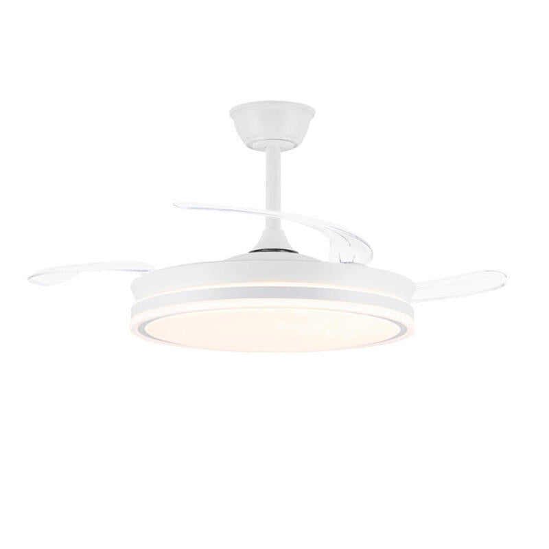 Ventilador De Techo Led 3cct Aspas Retráctiles Evo Smart 72 W 7920 Lm Blanco