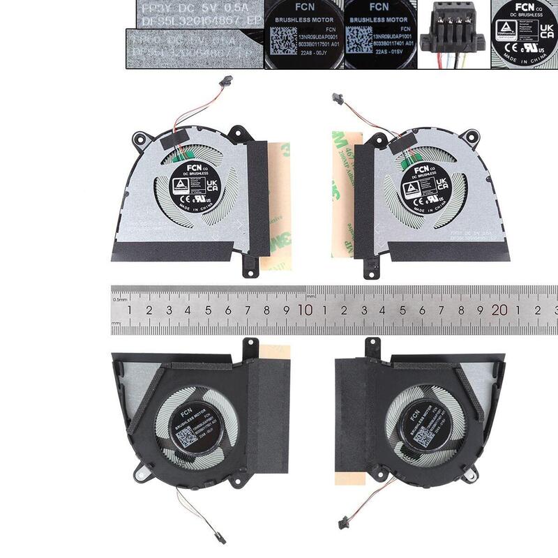 Ventiladores Cpu + Gpu Para Portátil Asus Rog G14 Ga402R Ga402Rj/K 2022