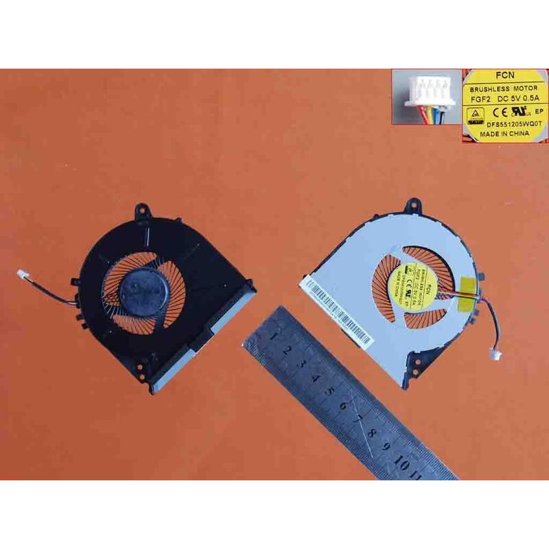 Ventilador Para Portátil Lenovo Ideapad Y700-15acz Y700-15isk Dfs551205wq0t Fgf2 Dc28000crs0 Mf75100v1-C010-S9a