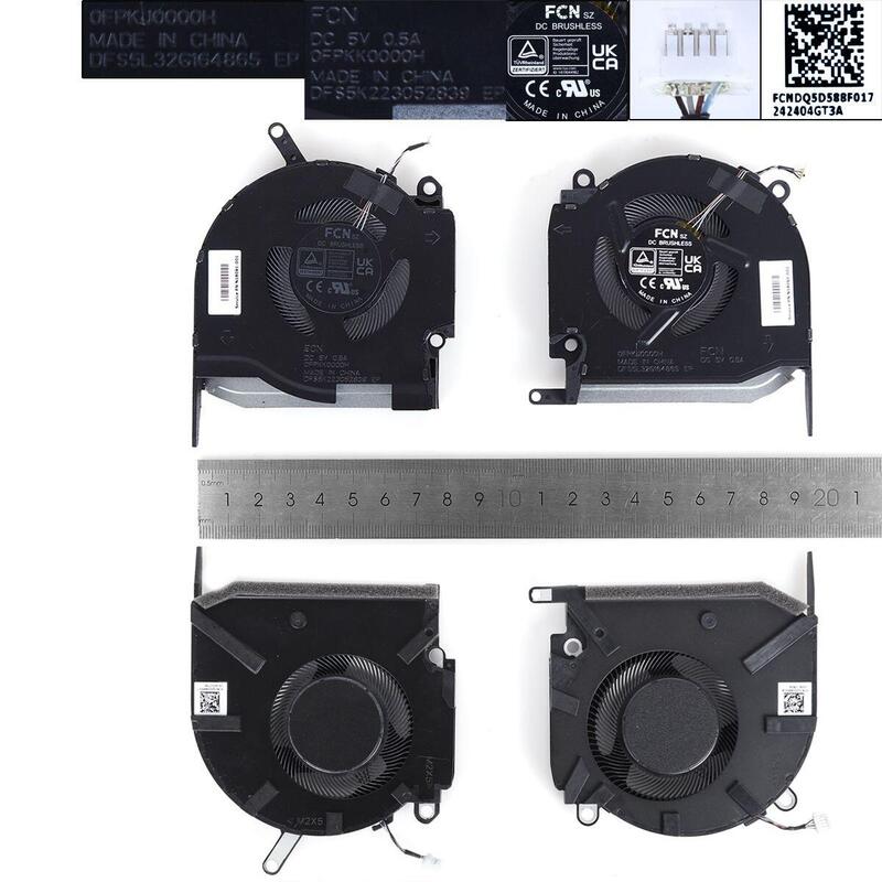 Ventiladores Cpu + Gpu Para Portátil Hp Omen 16-K 16-N Tpn-Q280 Tpn-Q280