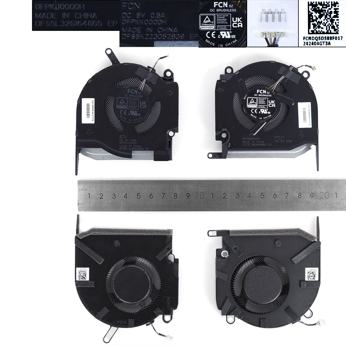 Ventiladores Cpu + Gpu Para Portátil Hp Omen 16-K 16-N Tpn-Q280 Tpn-Q280