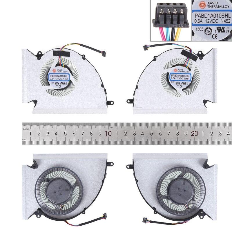 Ventiladores Para Portátil Msi Gp76 Ge76 We76 Ms 17k2 Ms 17k3 Pabd1a010shl Pabd1a010shr N451 N452