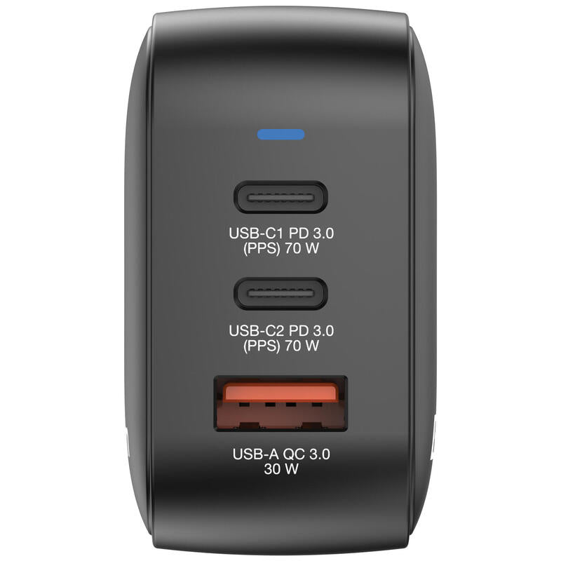 Verbatim Mini Gan Charger 70w 2xusb-C Pd, 1xusb-A Qc 3.0 32229