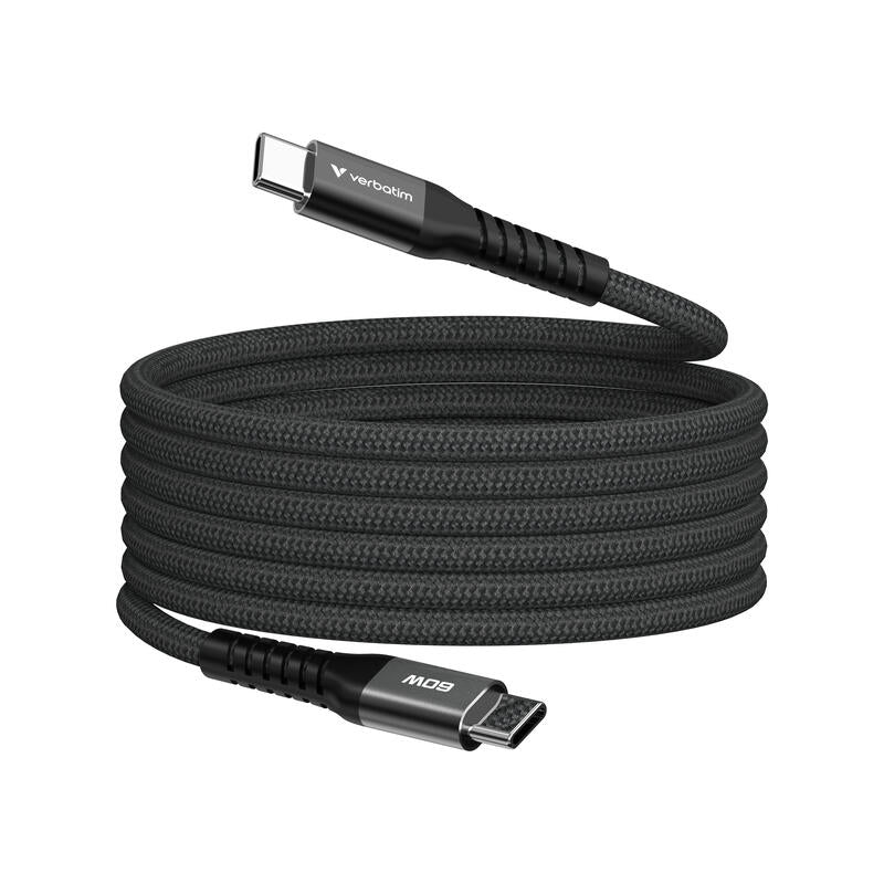 Verbatim Sync & Charge Usb-C Sobre Usb-C 60w Magnetisches Kabe L120cm Negro