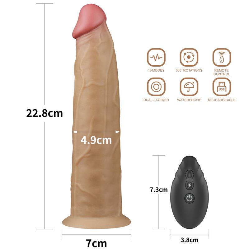 Vibrador Con Rotación Doble Capa 9