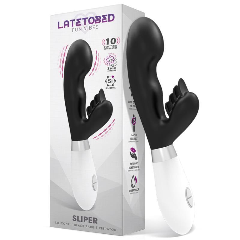 Vibrador Conejito Sliper Silicona Negro