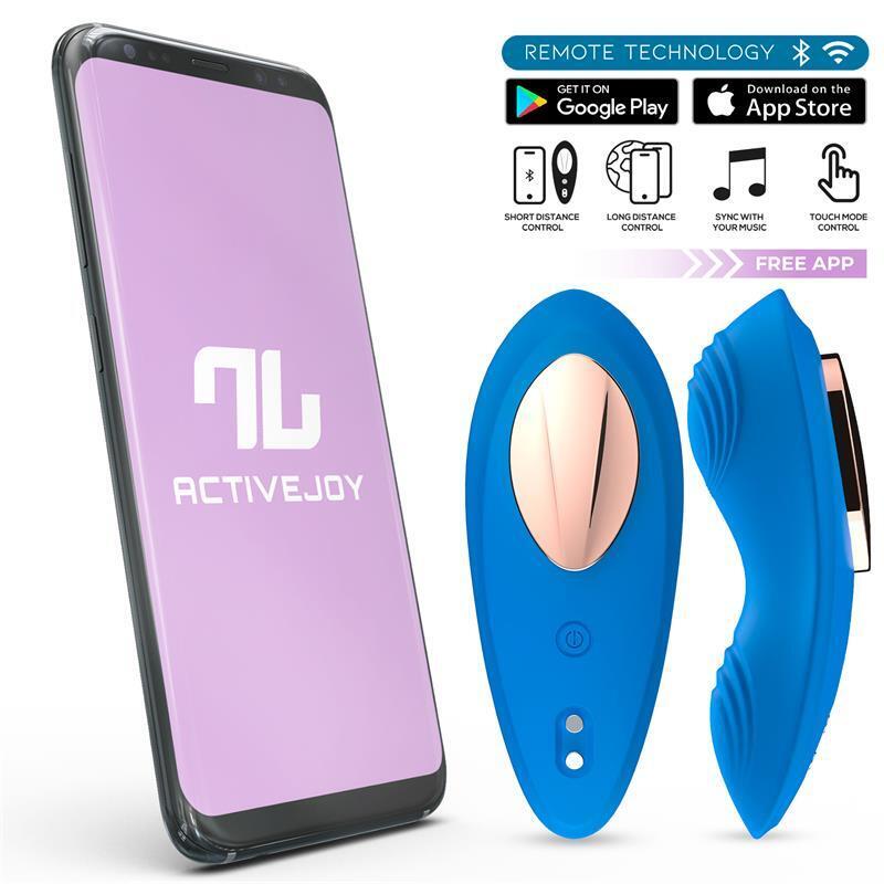 Vibrador De Braguita Silicone Con App Silicona Silicona Azul