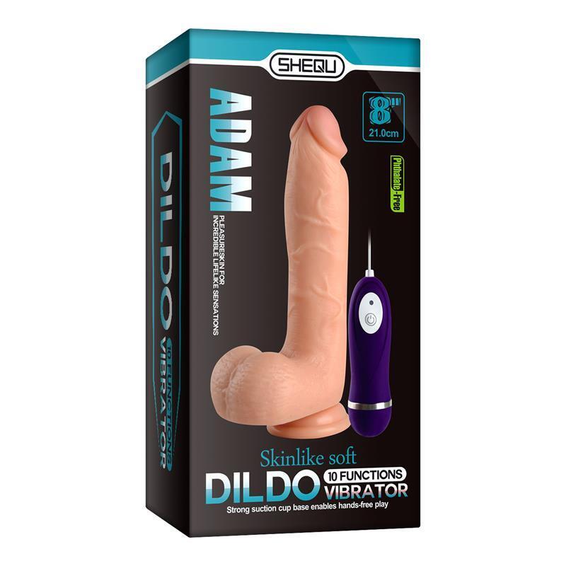 Vibrador Realista Control Remoto Adam 21 Cm