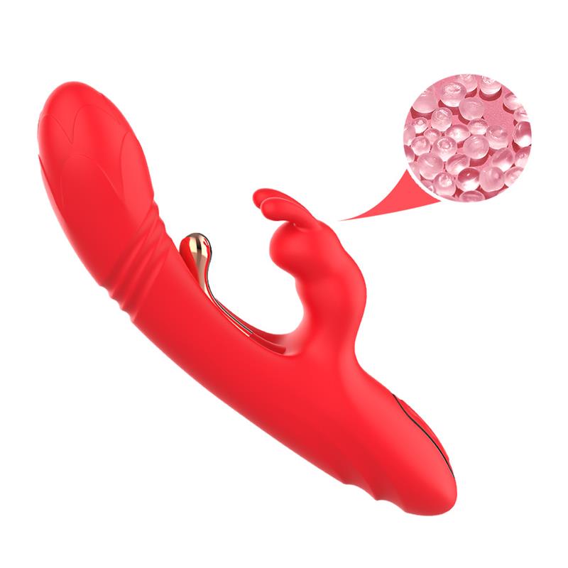 Vibrador Tickler Con Thrusting Silicona Líquida