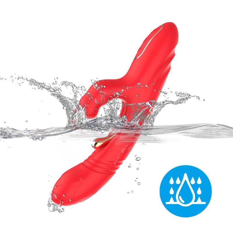 Vibrador Tickler Con Thrusting Silicona Líquida