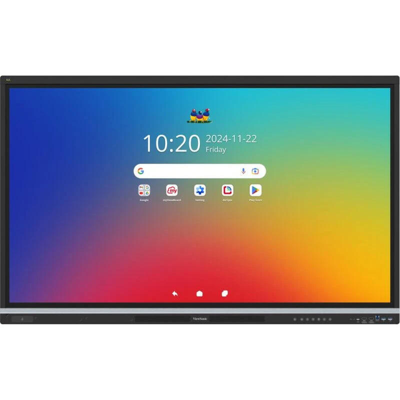 Viewsonic Viewboard 51 Serie 65" Uhd Touch Ir 450nits 2x25w+20w Sub + 8-Array Mic 3xusb-C 16 128gb Android 14 Edla Certified