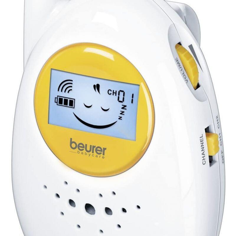 Vigilabebes Beurer By-84 Baby Monitor Modo Eco+ 864mhz Alcance 800m 2 Canales Pantalla Lcd Control Volumen Baja Radiación 3*Aaa