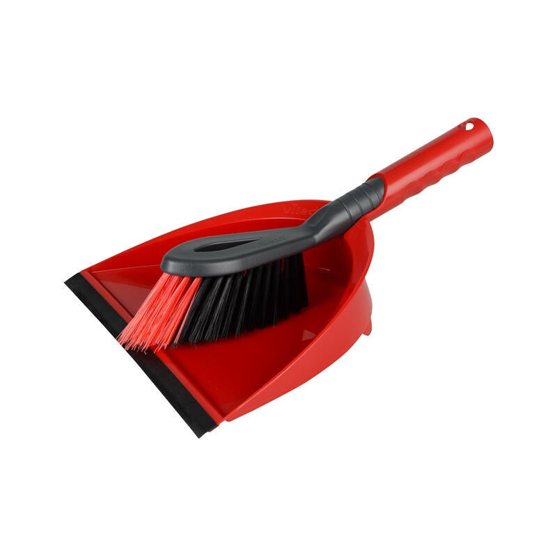 Vileda Juego De Recogedor Y Cepillo Negro, Rojo 141742