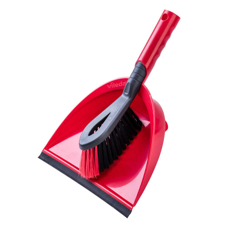 Vileda Juego De Recogedor Y Cepillo Negro, Rojo 141742