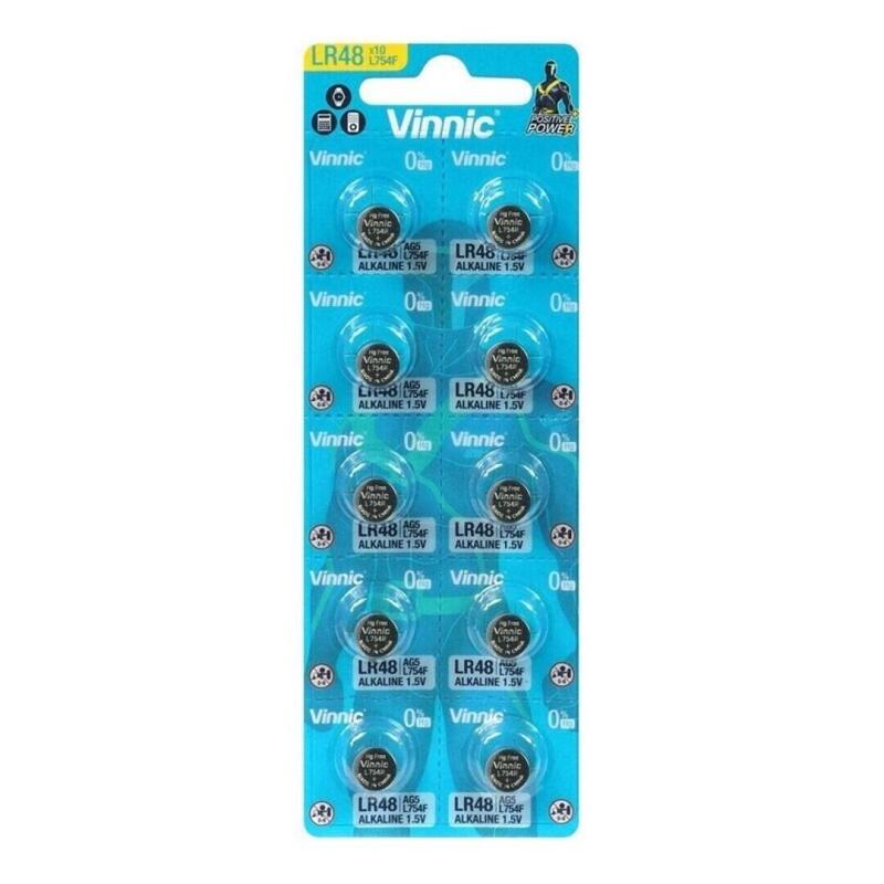 Vinnic Pila Alcalina Ag5 L754f Lr48 1,5v Blister*10
