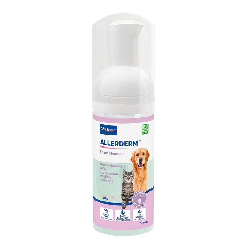 Virbac Allerderm Espuma Limpiadora Spot On Para Perros Y Gatos 6x2ml