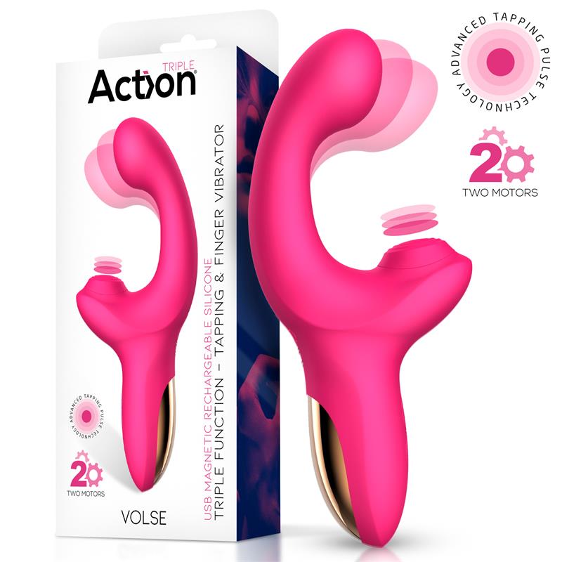 Volse Vibrador Triple Función Con Finger Y Pulsación Tapping