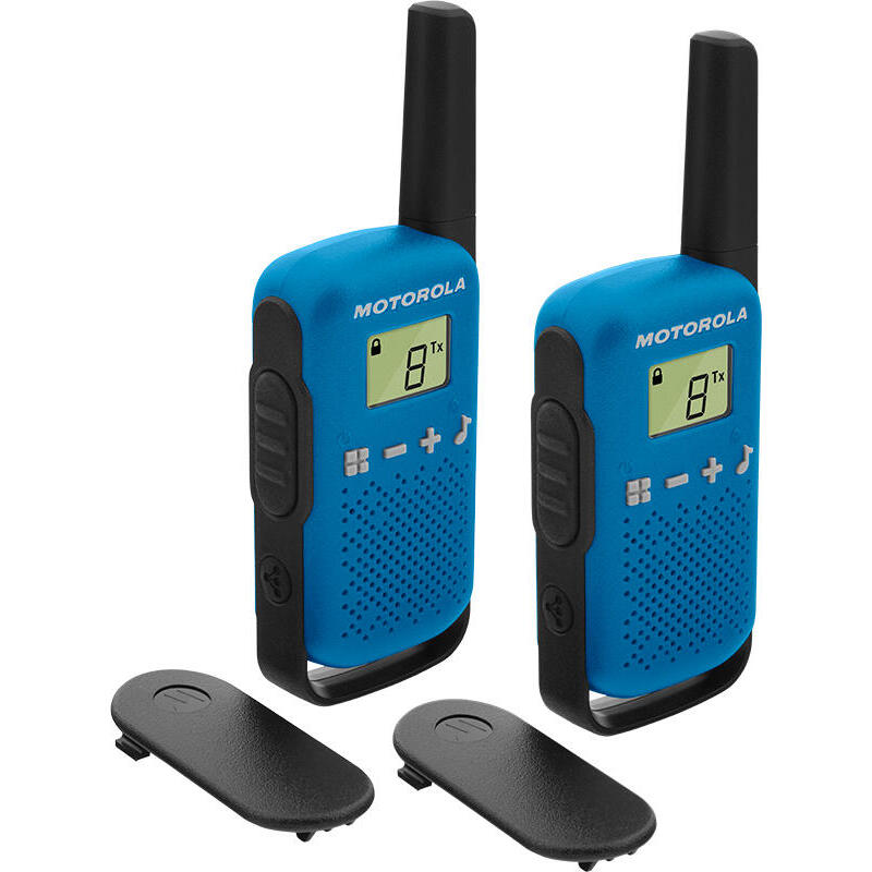 Walkie-Talkie Motorola Tlkr-T42 Azul Packs 2 Pmr446/8km/16canales/500mw/Clip Cinturon 59t42bluepack