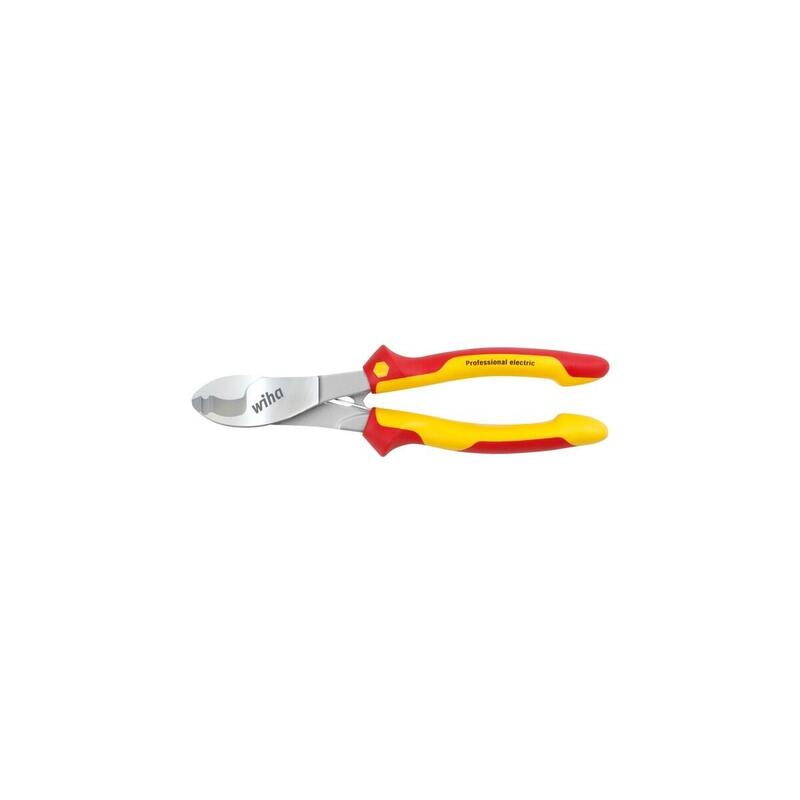 Wiha Alicates De Corte Professional Eléctrico, Rojo/Amarillo, Con Resorte De Apertura 43666