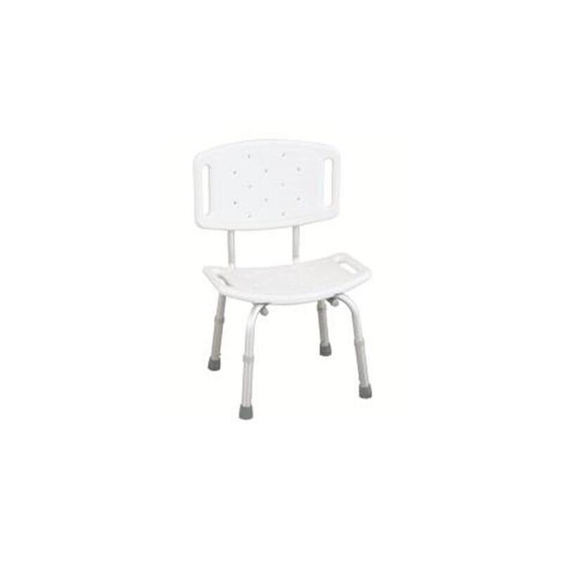 Wilson Rf-820 Fondo Reha Taburete De Ducha Blanco Con Recorte Y Respaldo