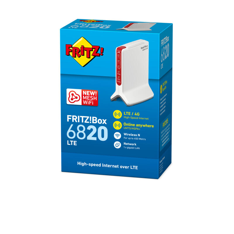 Wireless Router Fritz!Box 6820 Lte Gigabit/Wifi N/456mbsp/Lte 4g/Umts 3g/ 20002843