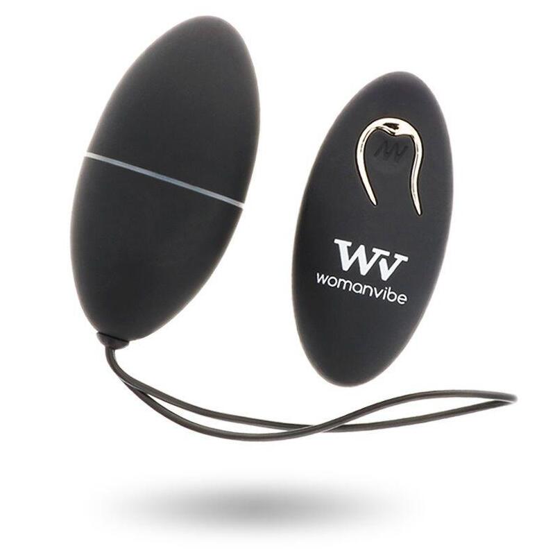Womanvibe - Alsan Huevo Control Remoto Negro Silicona Negro