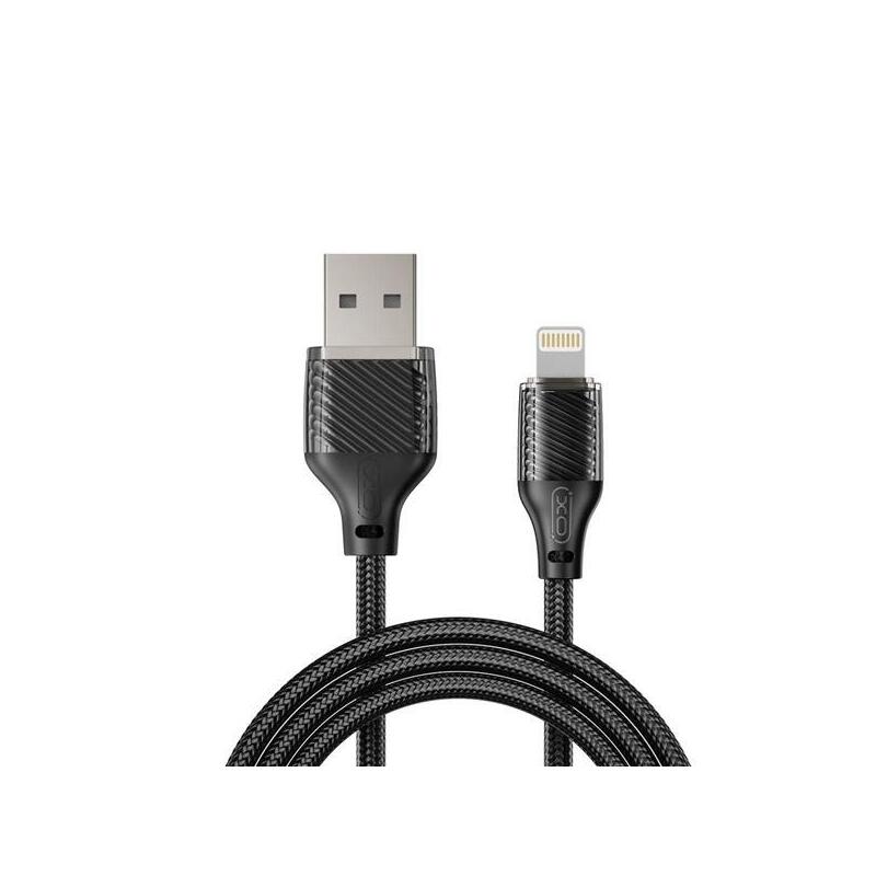 Xo Cable Usb-A Macho A Lightning - Carga Y Transmision De Datos Alta Velocidad - 6a - 1m - Negro