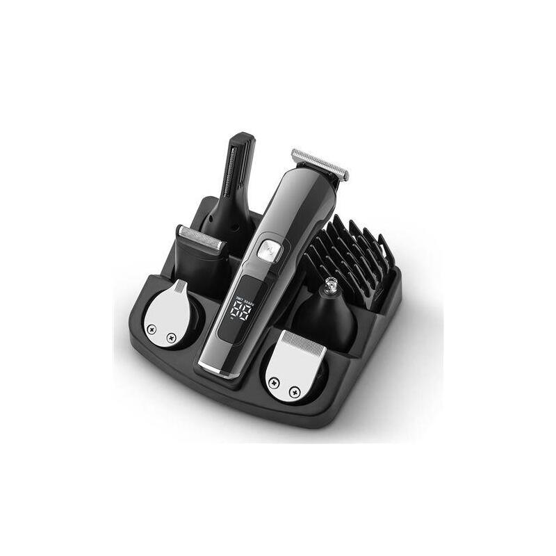 Xo Cf30 Cortapelos Recargable - 4 Cabezales Para Distintas Zonas - 10 Accesorios - 2 Velocidades - Display - Negro