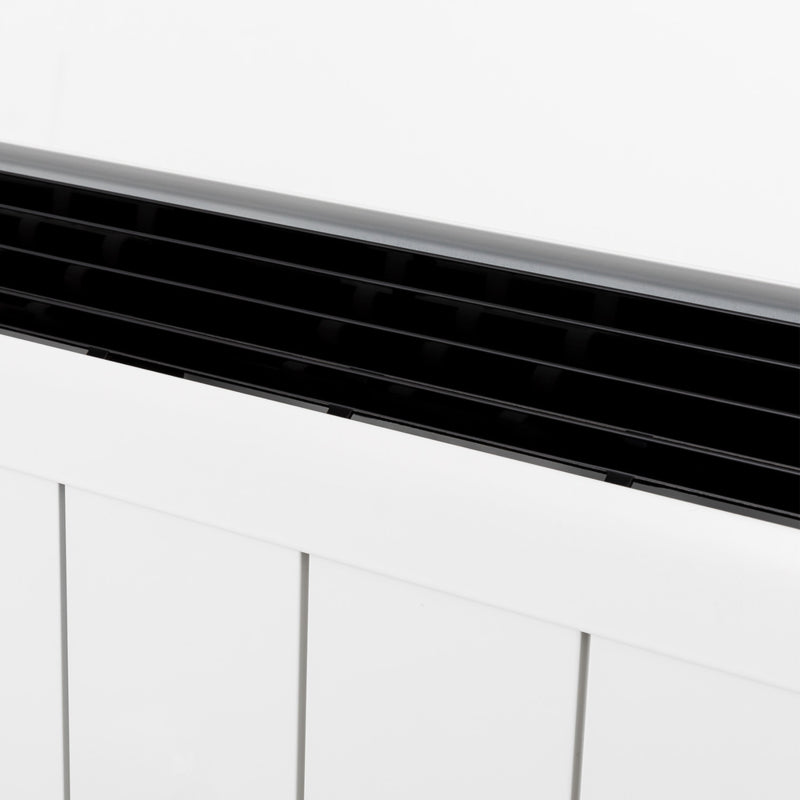 Yoevu Radiador Eléctrico Bajo Consumo. 10 Elementos 1500 W De Pared O Pie 3 Modos Temporizador Mando A Distancia Pantalla Led Blanco