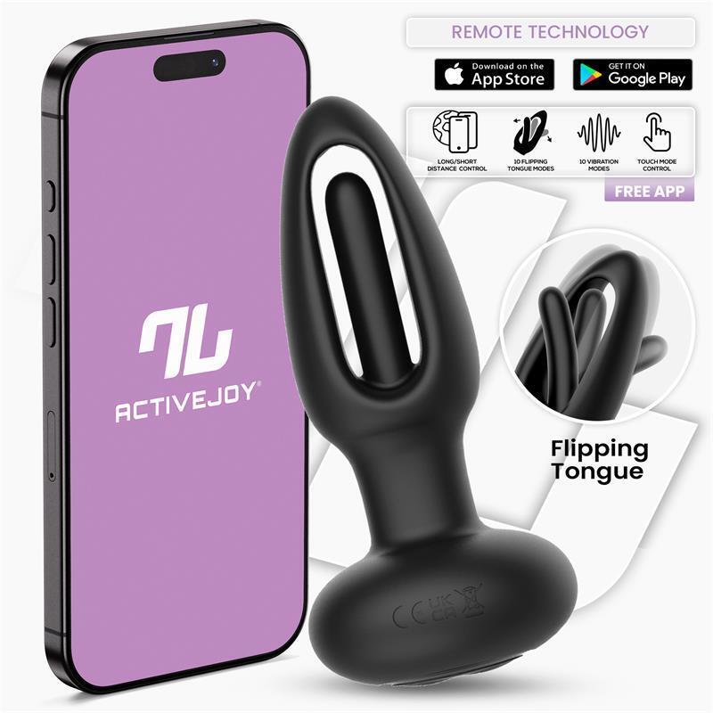 Zack Plug Anal Con Flipping Tongue Y Vibración Con App
